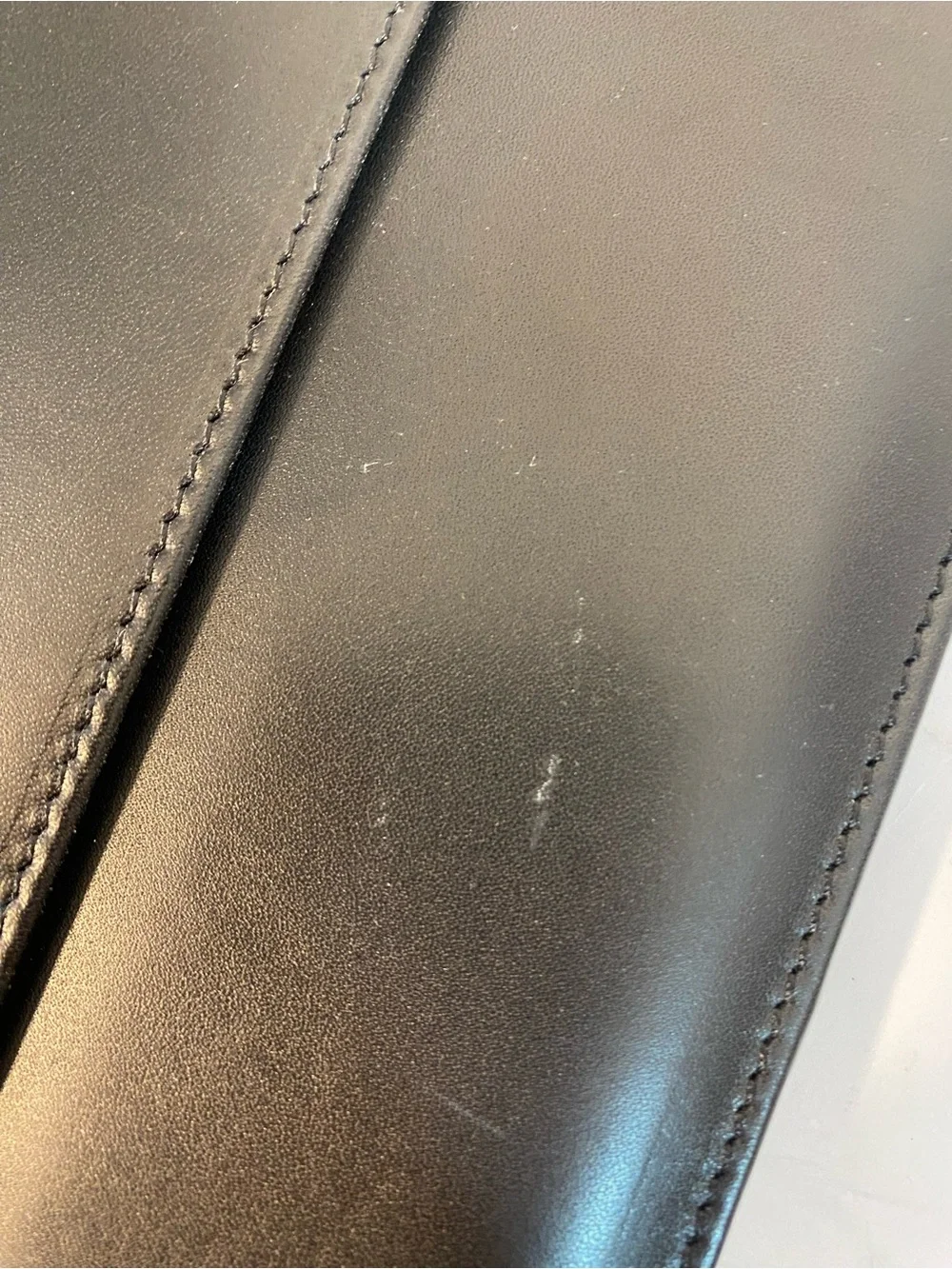 HARTMANN Black Leather Padfolio Tablet Pad Holder